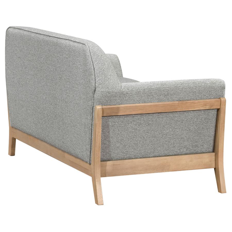 Home & Sleep Outlet - Vaughn Fabric Upholstered Flared Arm Loveseat Grey
