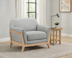 Home & Sleep Outlet - Vaughn Fabric Upholstered Flared Arm Accent Chair Grey
