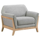 Vaughn Fabric Upholstered Flared Arm Accent Chair Grey