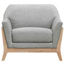 Vaughn Fabric Upholstered Flared Arm Accent Chair Grey