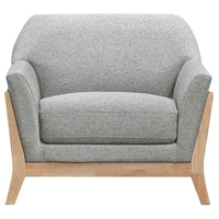 Vaughn Fabric Upholstered Flared Arm Accent Chair Grey