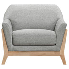 Home & Sleep Outlet - Vaughn Fabric Upholstered Flared Arm Accent Chair Grey