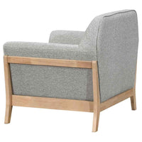 Vaughn Fabric Upholstered Flared Arm Accent Chair Grey