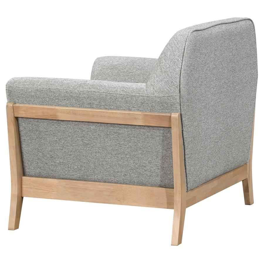 Vaughn Fabric Upholstered Flared Arm Accent Chair Grey