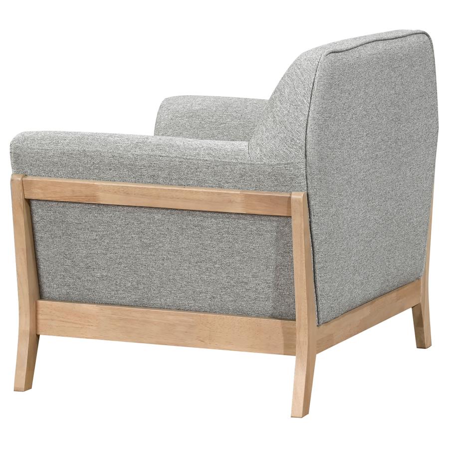 Home & Sleep Outlet - Vaughn Fabric Upholstered Flared Arm Accent Chair Grey