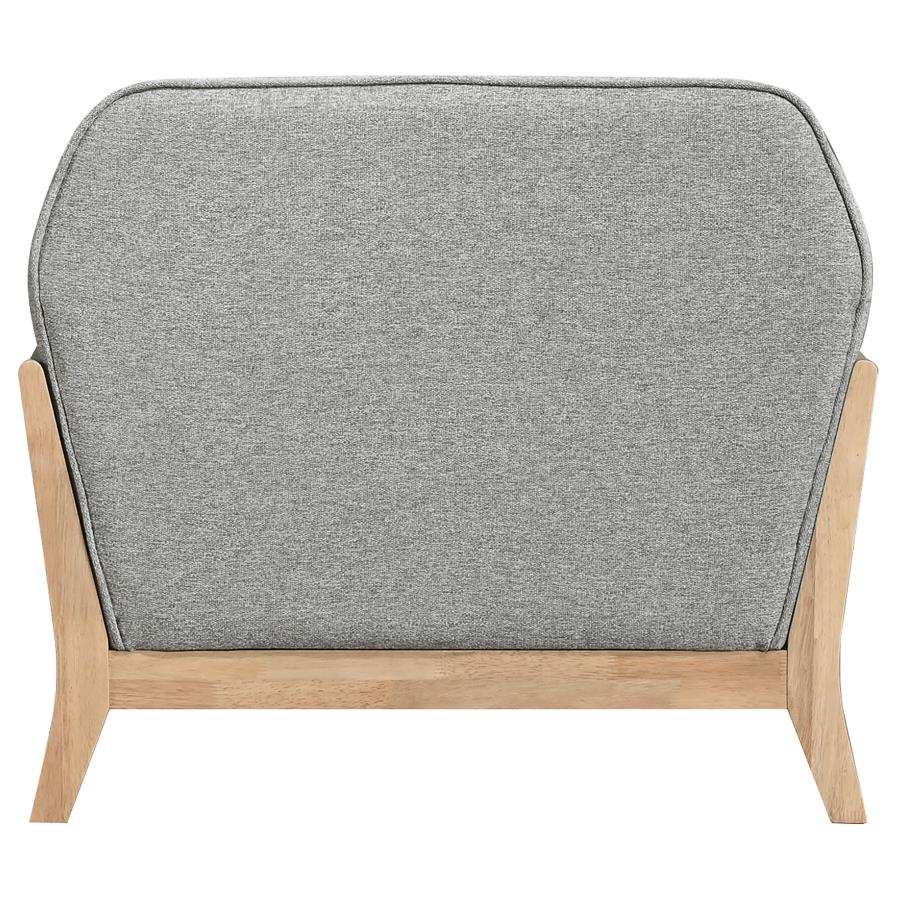 Home & Sleep Outlet - Vaughn Fabric Upholstered Flared Arm Accent Chair Grey
