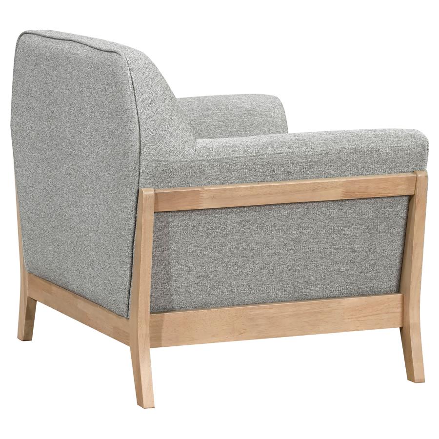 Home & Sleep Outlet - Vaughn Fabric Upholstered Flared Arm Accent Chair Grey