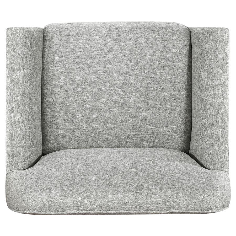Home & Sleep Outlet - Vaughn Fabric Upholstered Flared Arm Accent Chair Grey