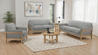 Home & Sleep Outlet - Vaughn Fabric Upholstered Flared Arm Accent Chair Grey