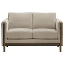 Islington 2-piece Upholstered Panel Arm Sofa Set Taupe