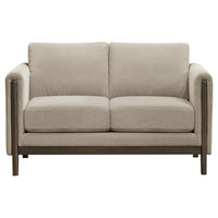 Islington 2-piece Upholstered Panel Arm Sofa Set Taupe