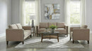 Islington Fabric Upholstered Panel Arm Sofa Taupe