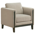 Home & Sleep Outlet - Islington Fabric Upholstered Panel Arm Accent Chair Taupe