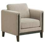 Home & Sleep Outlet - Islington Fabric Upholstered Panel Arm Accent Chair Taupe