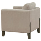 Home & Sleep Outlet - Islington Fabric Upholstered Panel Arm Accent Chair Taupe