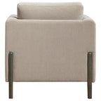 Home & Sleep Outlet - Islington Fabric Upholstered Panel Arm Accent Chair Taupe