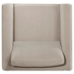 Home & Sleep Outlet - Islington Fabric Upholstered Panel Arm Accent Chair Taupe