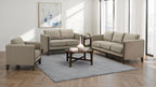 Home & Sleep Outlet - Islington Fabric Upholstered Panel Arm Accent Chair Taupe