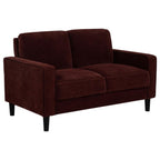 Home & Sleep Outlet - Ruth 2-piece Fabric Upholstered Track Arm Sofa Rust Red