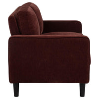 Ruth 2-piece Fabric Upholstered Track Arm Sofa Rust Red