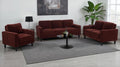 Home & Sleep Outlet - Ruth 3-piece Fabric Upholstered Track Arm Sofa Rust Red