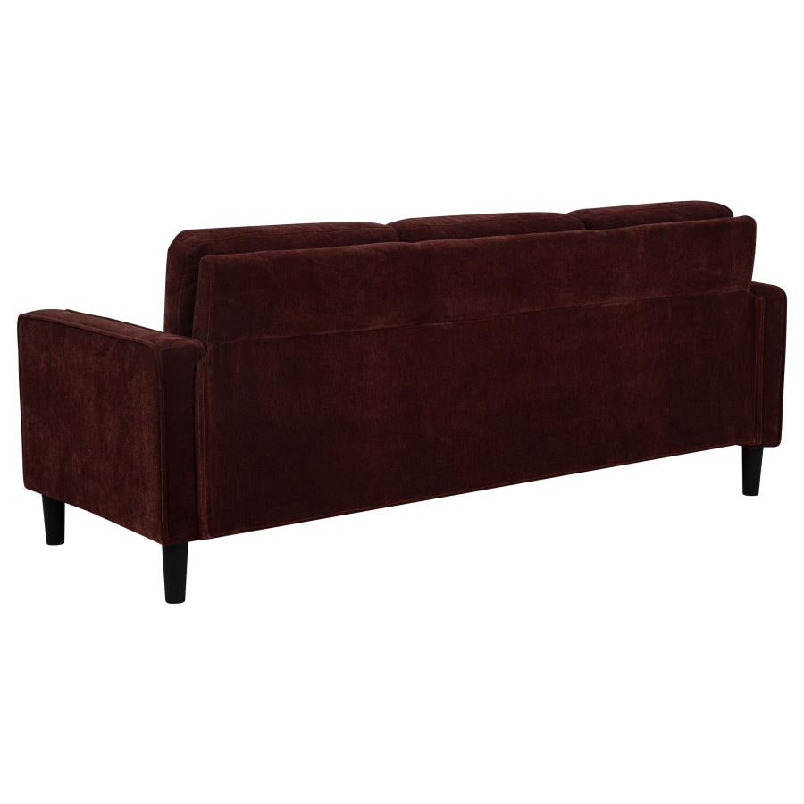 Home & Sleep Outlet - Ruth 3-piece Fabric Upholstered Track Arm Sofa Rust Red