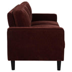 Home & Sleep Outlet - Ruth 3-piece Fabric Upholstered Track Arm Sofa Rust Red