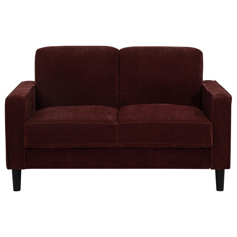 Home & Sleep Outlet - Ruth 3-piece Fabric Upholstered Track Arm Sofa Rust Red