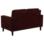 Home & Sleep Outlet - Ruth 3-piece Fabric Upholstered Track Arm Sofa Rust Red