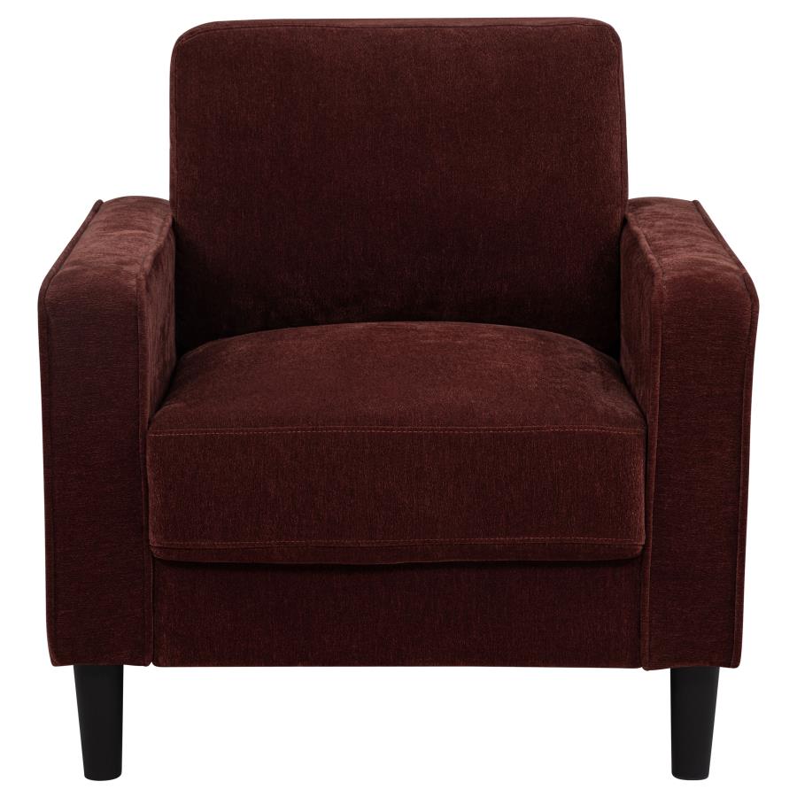 Home & Sleep Outlet - Ruth 3-piece Fabric Upholstered Track Arm Sofa Rust Red