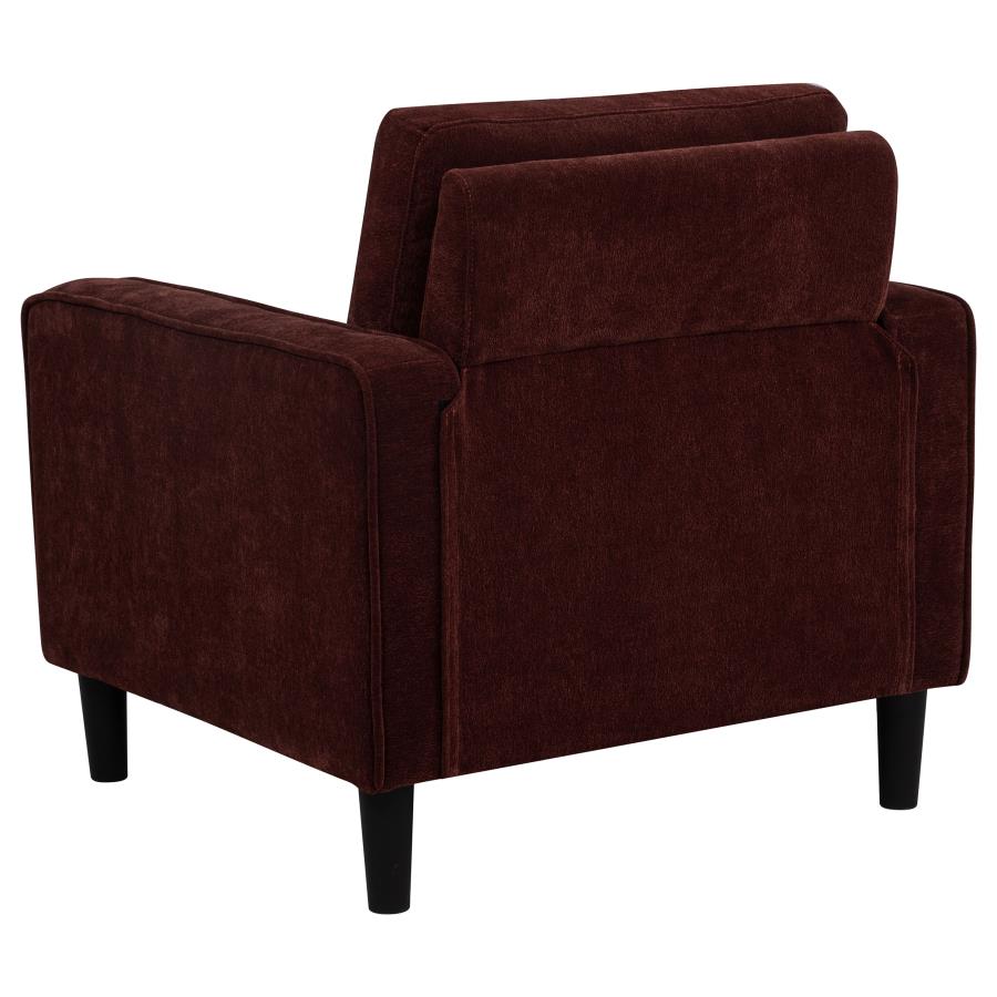 Home & Sleep Outlet - Ruth 3-piece Fabric Upholstered Track Arm Sofa Rust Red
