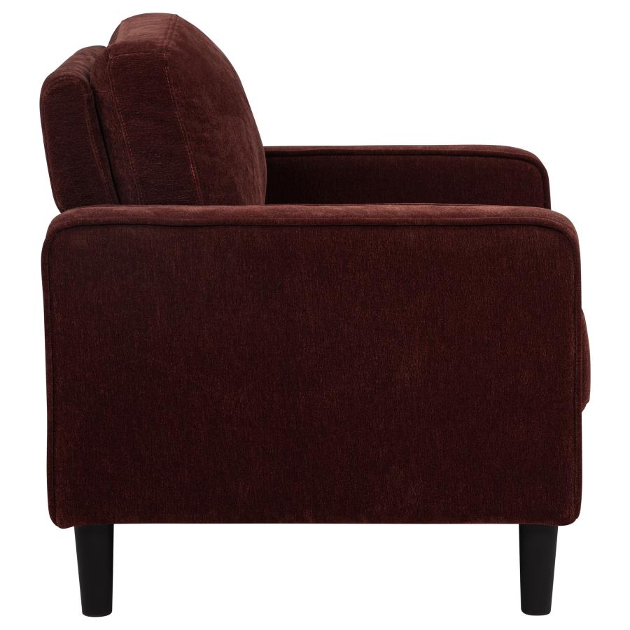Home & Sleep Outlet - Ruth 3-piece Fabric Upholstered Track Arm Sofa Rust Red