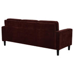 Home & Sleep Outlet - Ruth 77-inch Fabric Upholstered Track Arm Sofa Rust Red