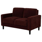 Home & Sleep Outlet - Ruth Fabric Upholstered Track Arm Loveseat Rust Red