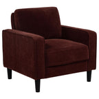 Home & Sleep Outlet - Ruth Fabric Upholstered Track Arm Accent Chair Rust Red