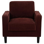 Home & Sleep Outlet - Ruth Fabric Upholstered Track Arm Accent Chair Rust Red