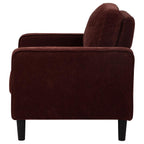 Home & Sleep Outlet - Ruth Fabric Upholstered Track Arm Accent Chair Rust Red