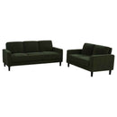 Ruth 2-piece Fabric Upholstered Track Arm Sofa Matcha Green