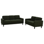 Home & Sleep Outlet - Ruth 2-piece Fabric Upholstered Track Arm Sofa Matcha Green