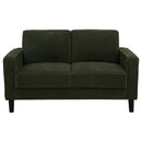 Ruth 2-piece Fabric Upholstered Track Arm Sofa Matcha Green