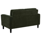 Home & Sleep Outlet - Ruth 2-piece Fabric Upholstered Track Arm Sofa Matcha Green