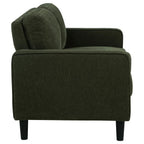 Home & Sleep Outlet - Ruth 2-piece Fabric Upholstered Track Arm Sofa Matcha Green
