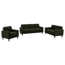 Ruth 3-piece Fabric Upholstered Track Arm Sofa Matcha Green