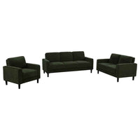 Ruth 3-piece Fabric Upholstered Track Arm Sofa Matcha Green