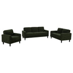Home & Sleep Outlet - Ruth 3-piece Fabric Upholstered Track Arm Sofa Matcha Green