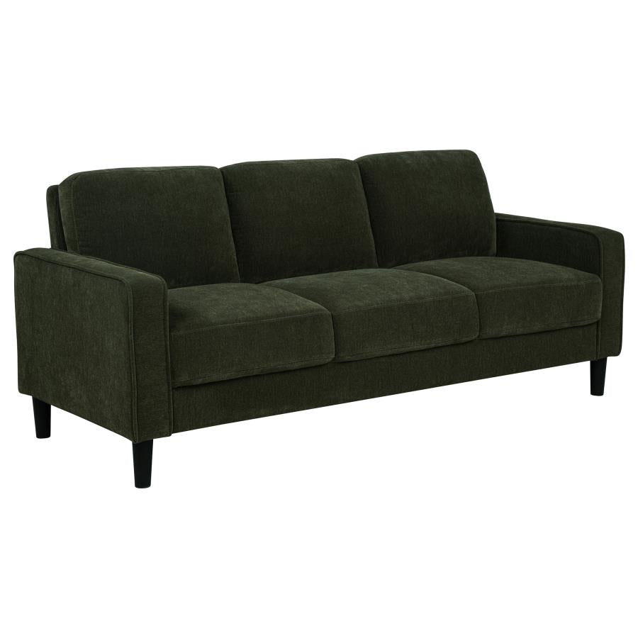 Home & Sleep Outlet - Ruth 3-piece Fabric Upholstered Track Arm Sofa Matcha Green