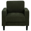 Ruth 3-piece Fabric Upholstered Track Arm Sofa Matcha Green