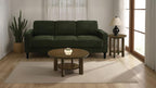 Home & Sleep Outlet - Ruth 77-inch Fabric Upholstered Track Arm Sofa Matcha Green