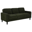 Ruth 77-inch Fabric Upholstered Track Arm Sofa Matcha Green