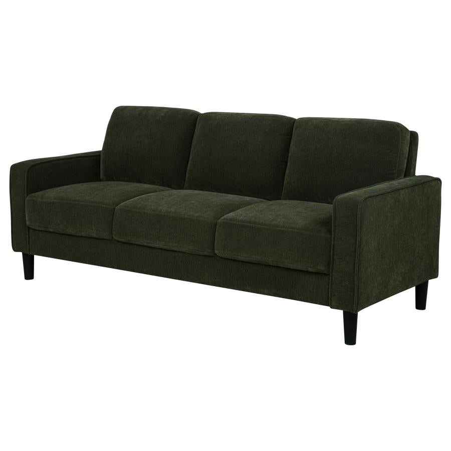 Home & Sleep Outlet - Ruth 77-inch Fabric Upholstered Track Arm Sofa Matcha Green